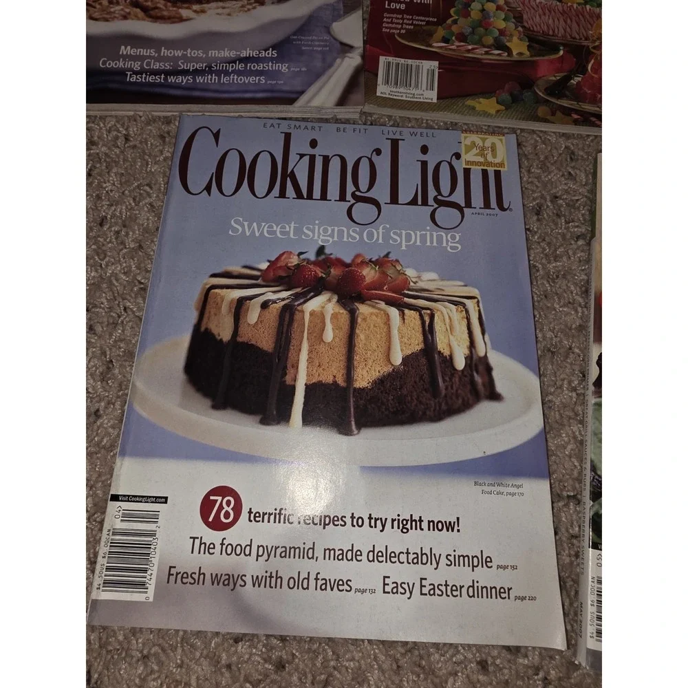 Lot of 5 Vintage COOKING LIGHT Magazines